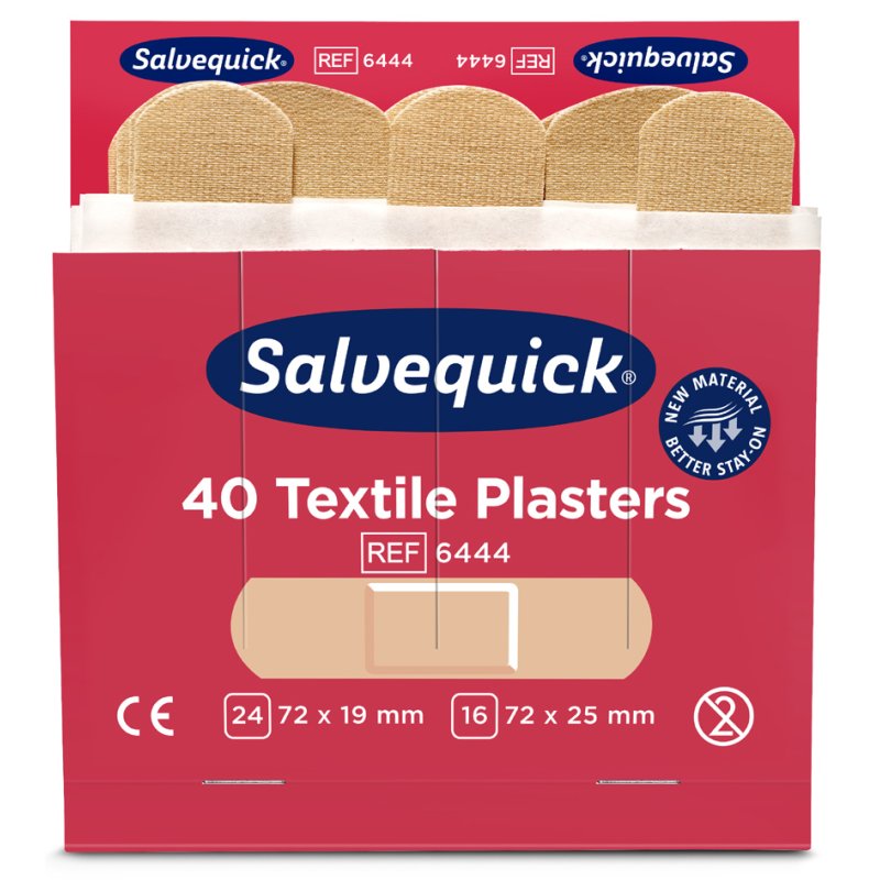 CEDERROTH aanvulverpak textielpleisters, 6 × 40 pleisters, 2 formaten